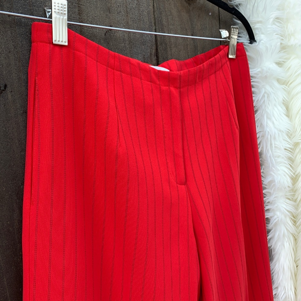 Euc Pendleton Pinstriped Red Trousers Size 6 - image 3